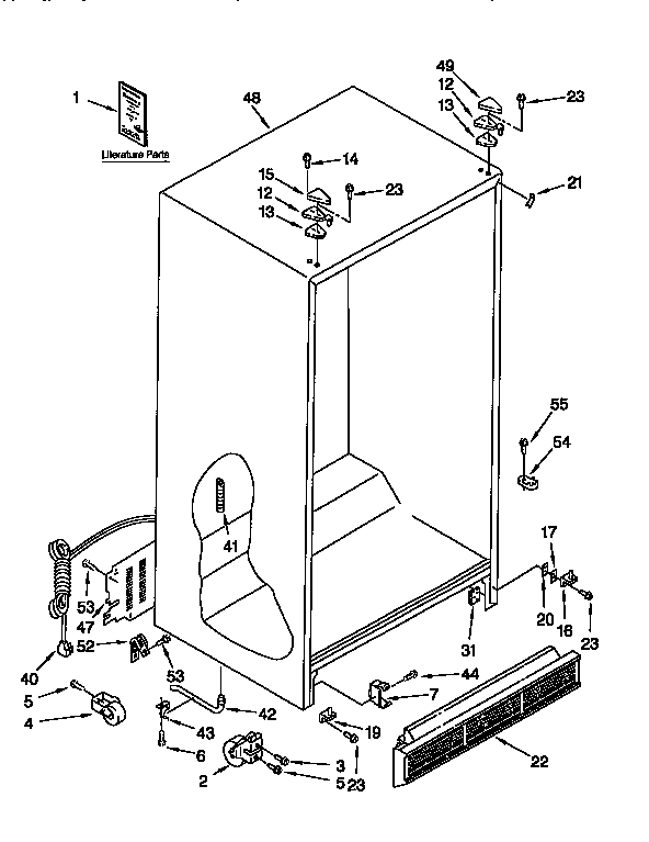 Kenmore 1069552610 cabinet diagram