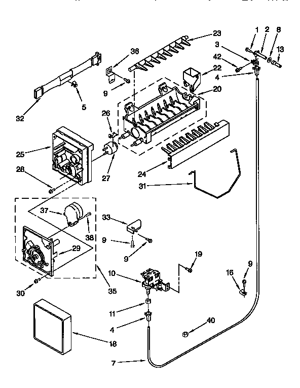 Kenmore 1069552610 icemaker diagram