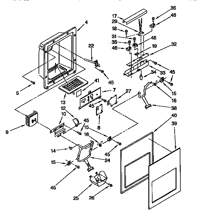 Kenmore 1069557680 dispenser diagram