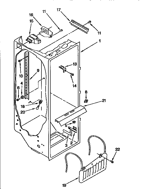 Kenmore 1069557920 refrigerator liner diagram