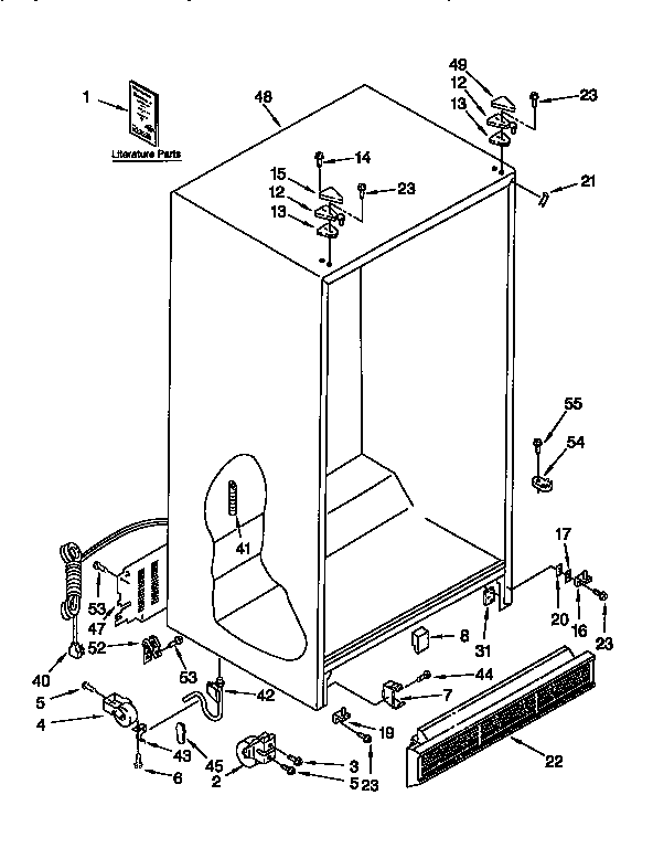 Kenmore 1069552920 cabinet diagram
