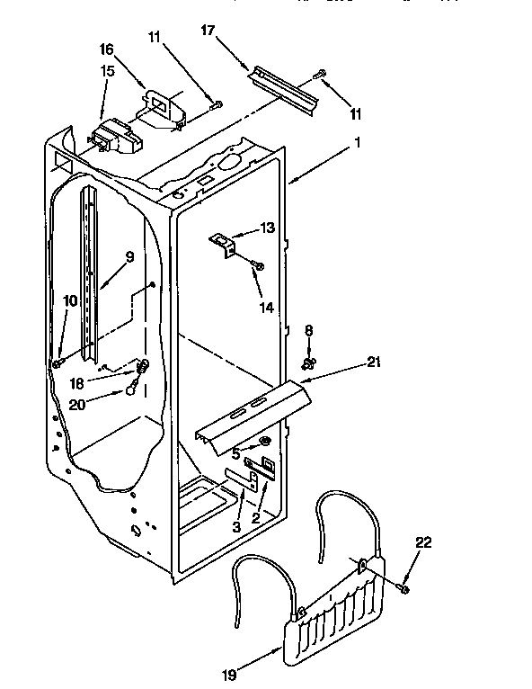 Kenmore 1069552920 refrigerator liner diagram