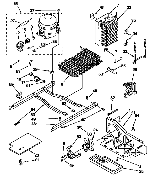 Kenmore 1069555950 unit parts diagram