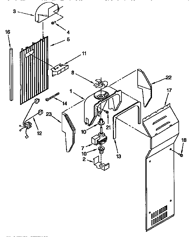 Kenmore 1069555950 air flow diagram