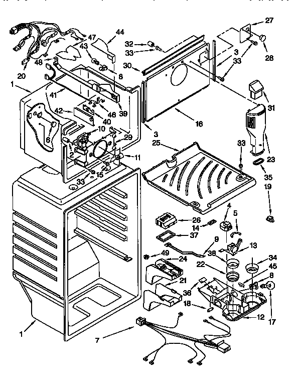 Kenmore 1069750681 liner diagram