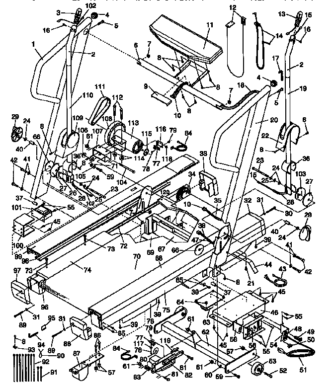 Proform DRTL01040 unit parts diagram