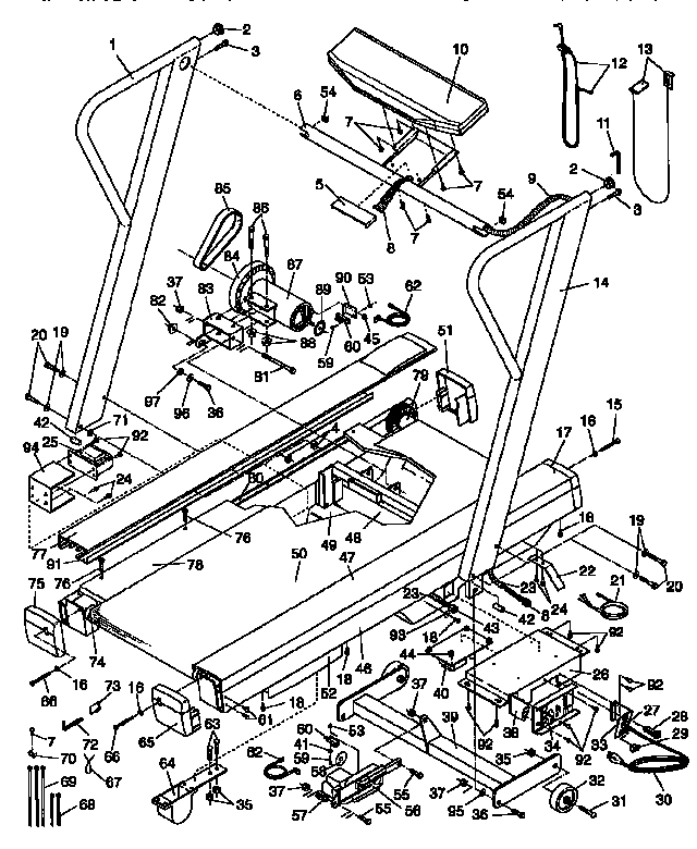 Proform PFTL17044 unit parts diagram