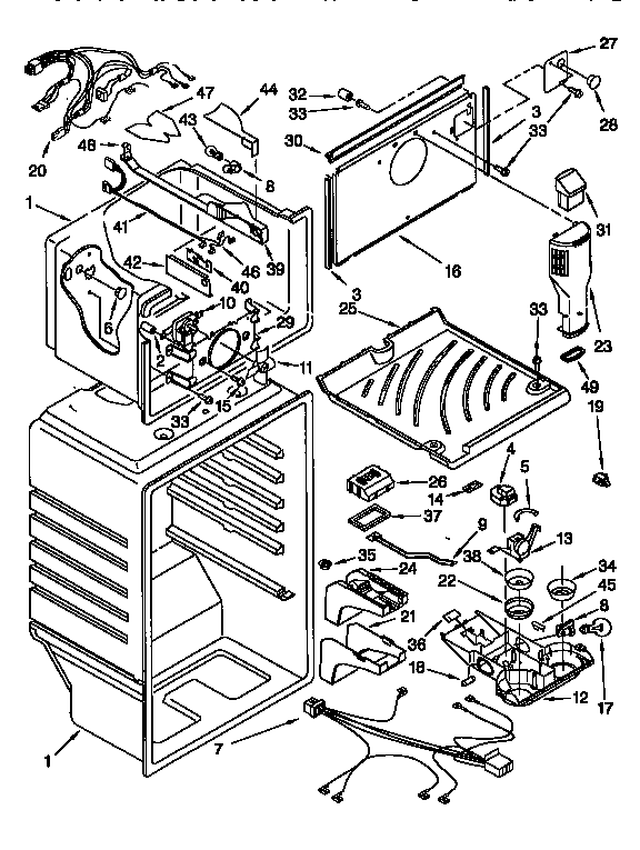 Kenmore 1069751721 liner diagram