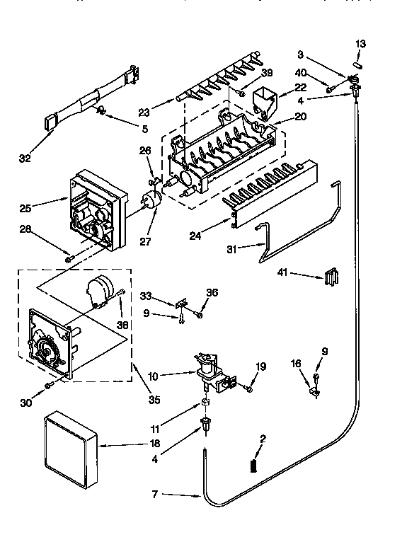 Kenmore 1069751721 icemaker diagram