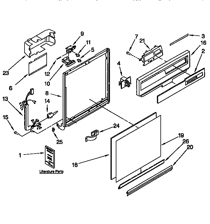 Kenmore 6651694991 frame and console diagram