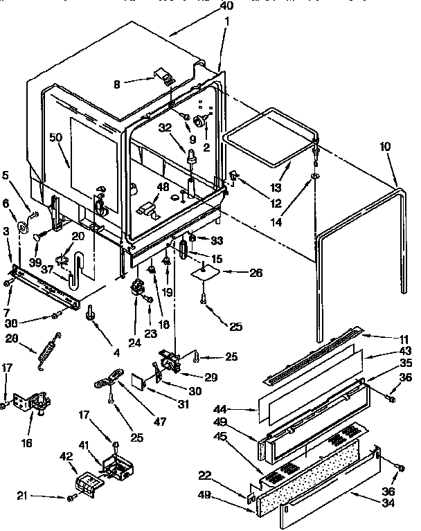 Kenmore 6651694991 tub assembly diagram