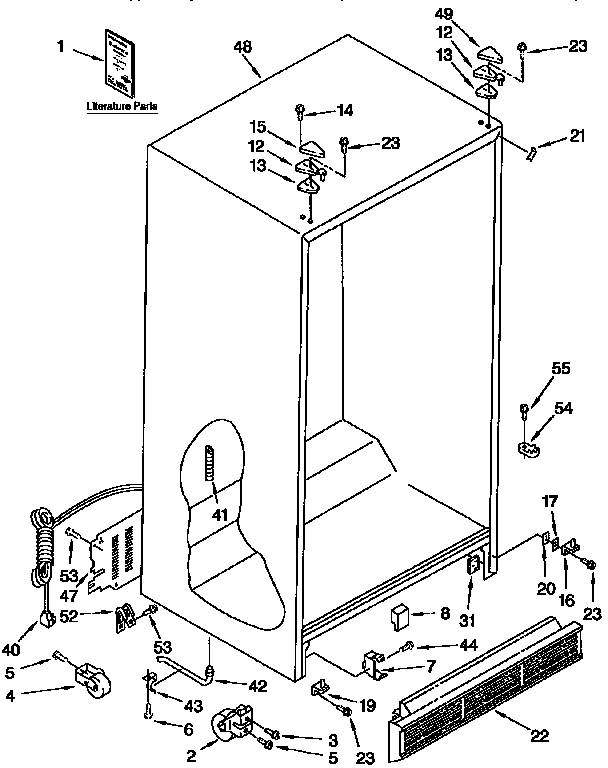 Kenmore 1069550710 cabinet diagram