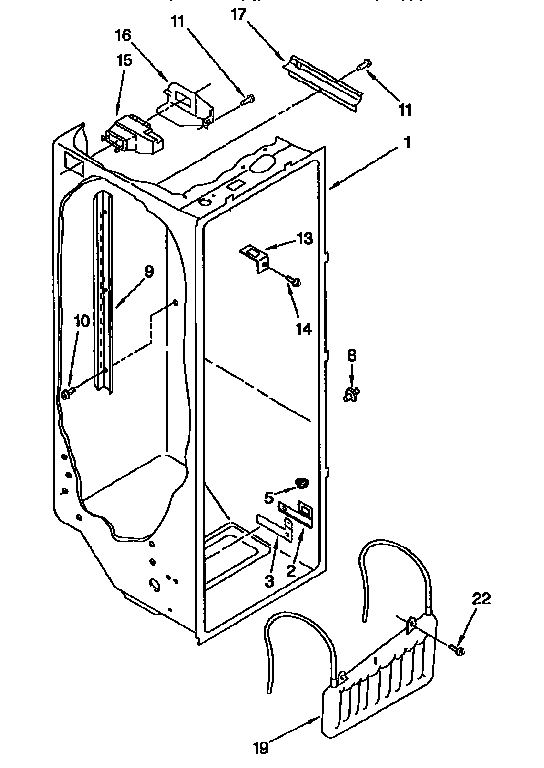 Kenmore 1069550710 refrigerator liner diagram