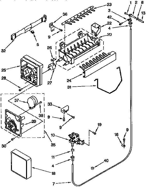 Kenmore 1069550710 icemaker diagram