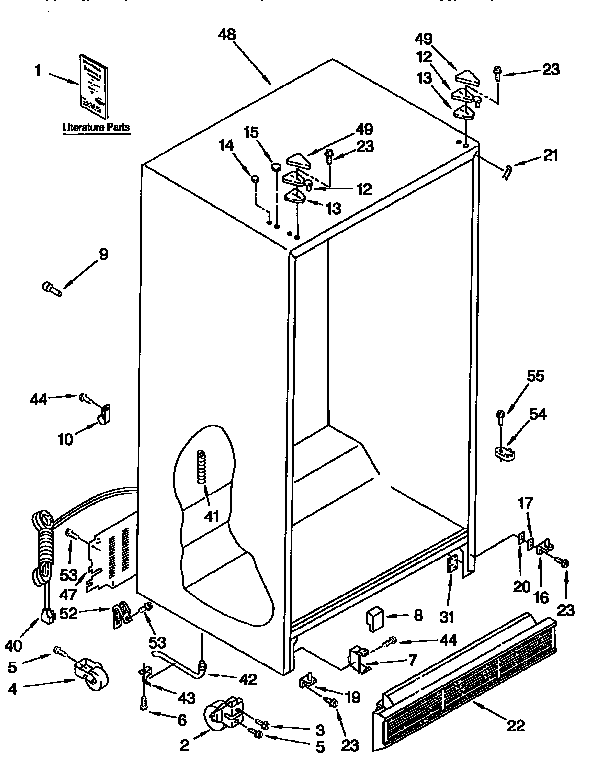 Kenmore 1069452310 cabinet diagram
