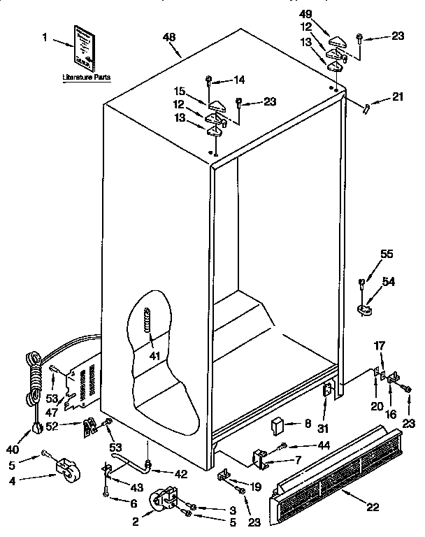 Kenmore 1069550510 cabinet diagram