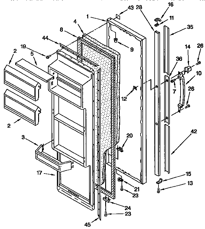 Kenmore 1069550510 refrigerator door diagram