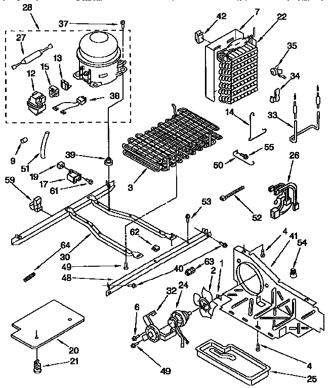 Kenmore 1069550510 unit diagram