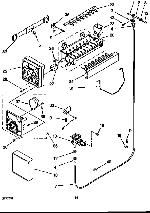 Kenmore 1069550510 icemaker diagram