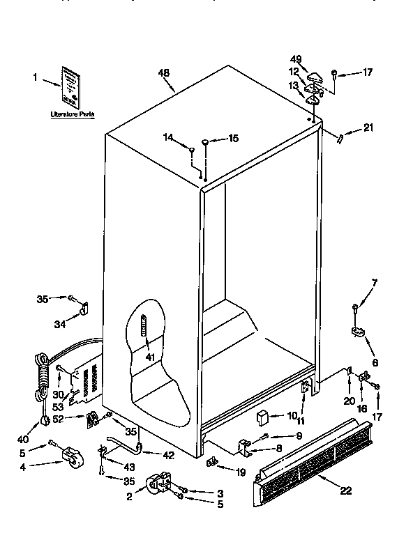 Kenmore 1069450321 cabinet diagram