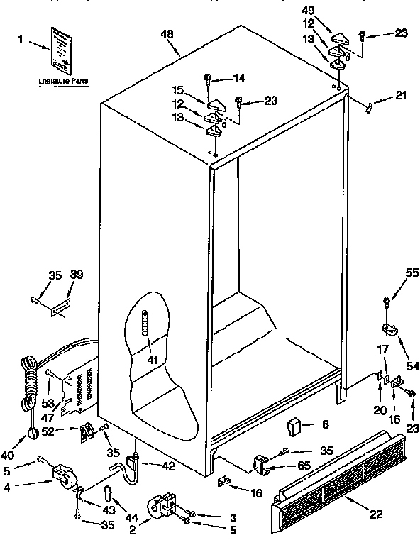Kenmore 1069555482 cabinet diagram