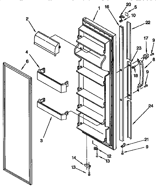 Kenmore 1069555482 refrigerator diagram