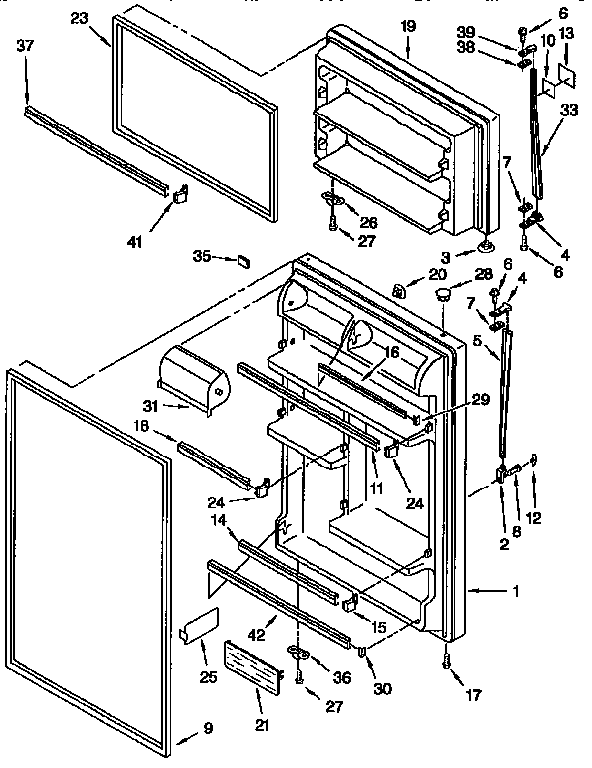 Whirlpool ET20TKXDN01 door diagram