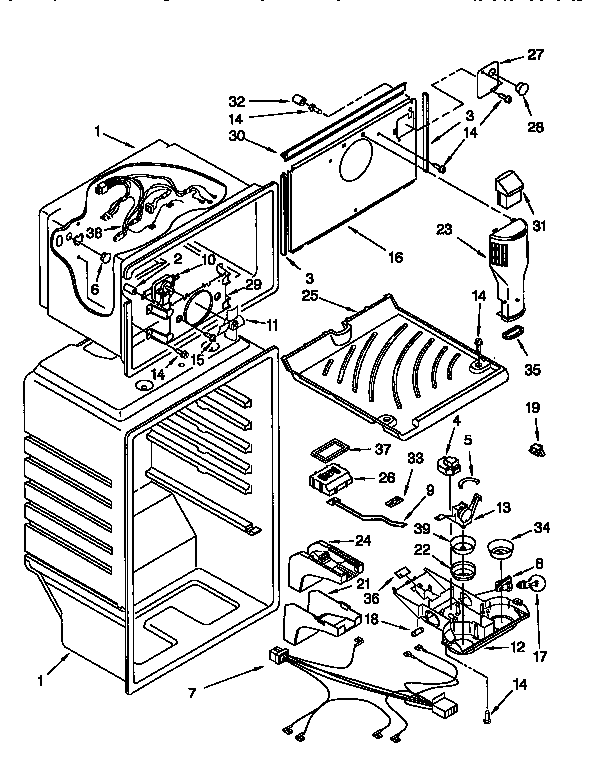 Whirlpool ET20PKXDN01 liner diagram