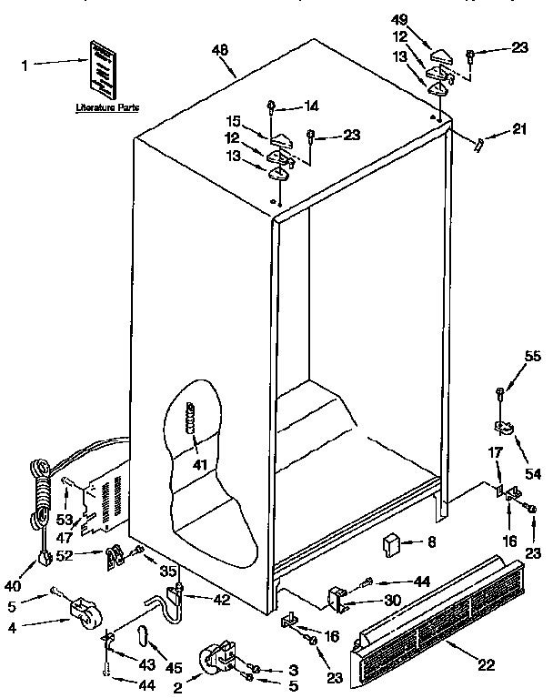Kenmore 1069557981 cabinet diagram