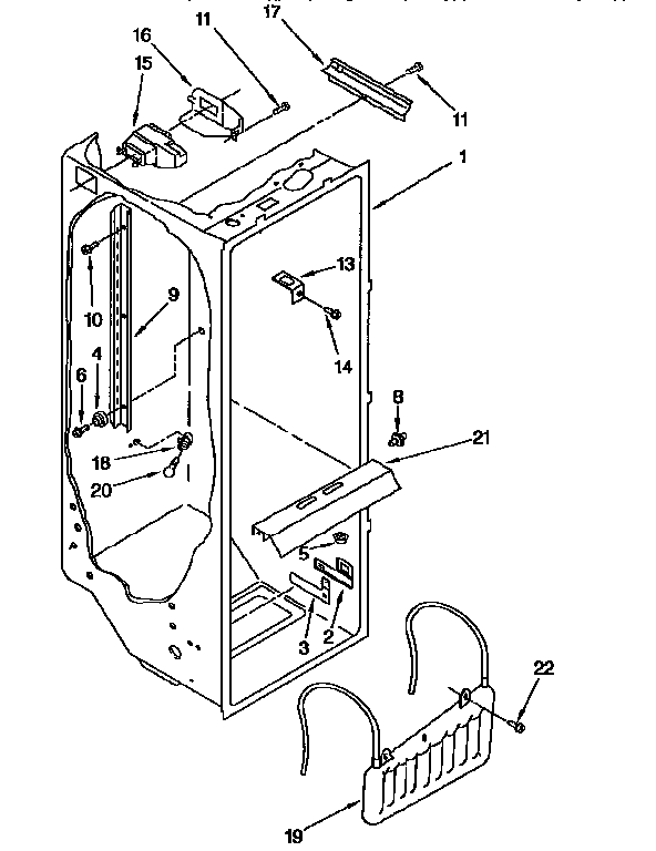 Kenmore 1069557981 refrigerator liner diagram