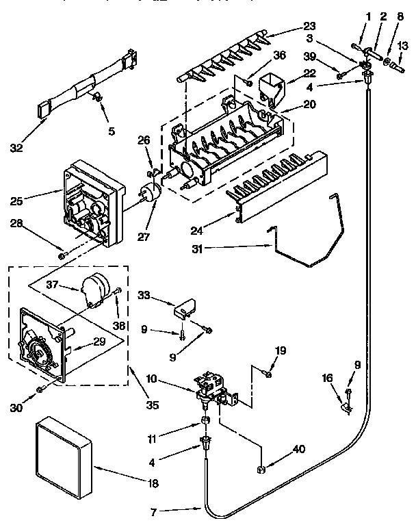 Kenmore 1069557981 icemaker diagram