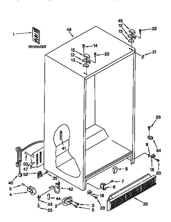 Kenmore 1069555911 cabinet diagram