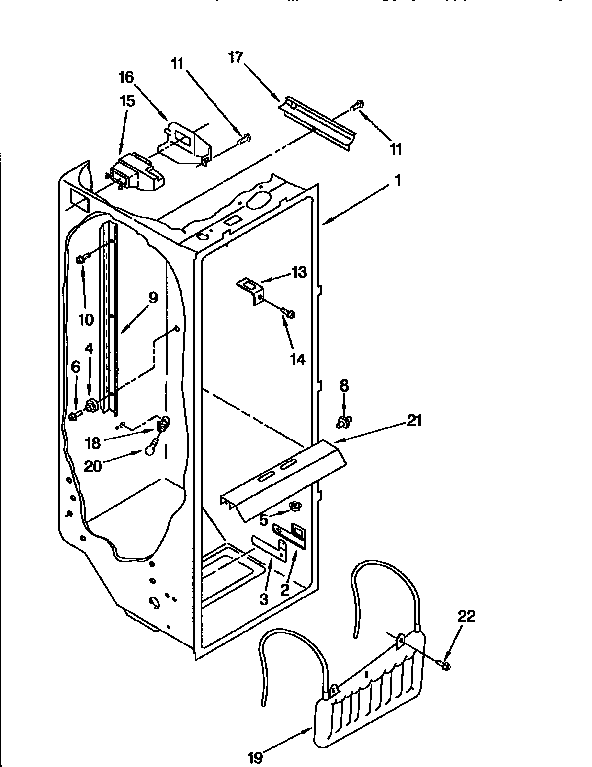 Kenmore 1069555911 refrigerator liner diagram