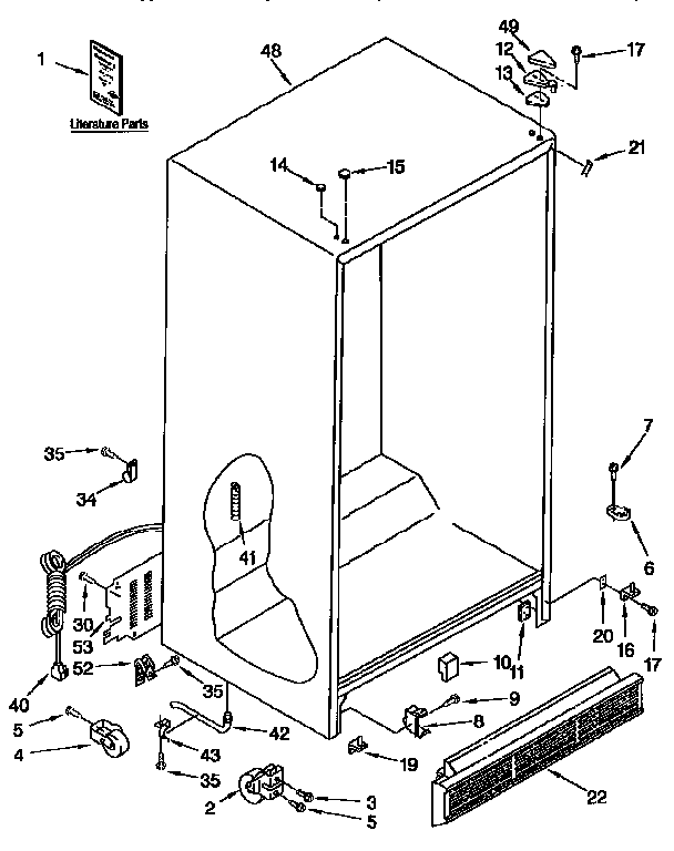 Kenmore 1069459080 cabinet diagram