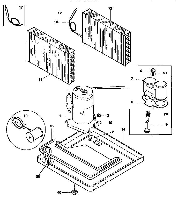 Kenmore 2539751451 compressor diagram