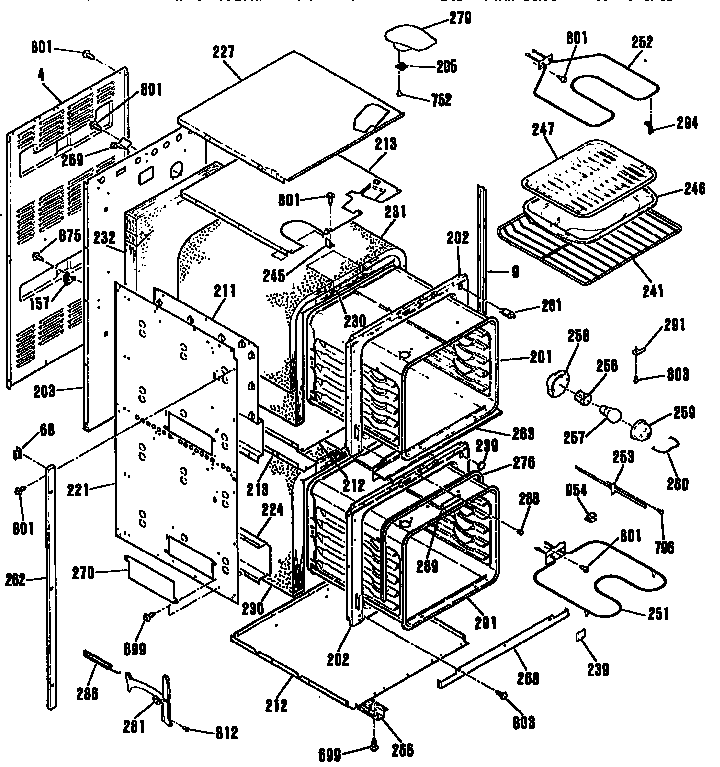 GE JRP24GP4BG main body diagram