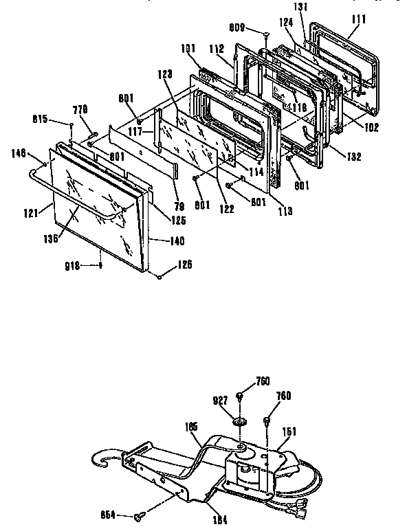 GE JKP45WP2WG door and lock diagram