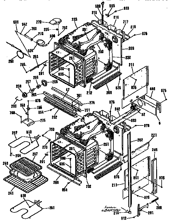 GE JKP44GP2BG main body diagram