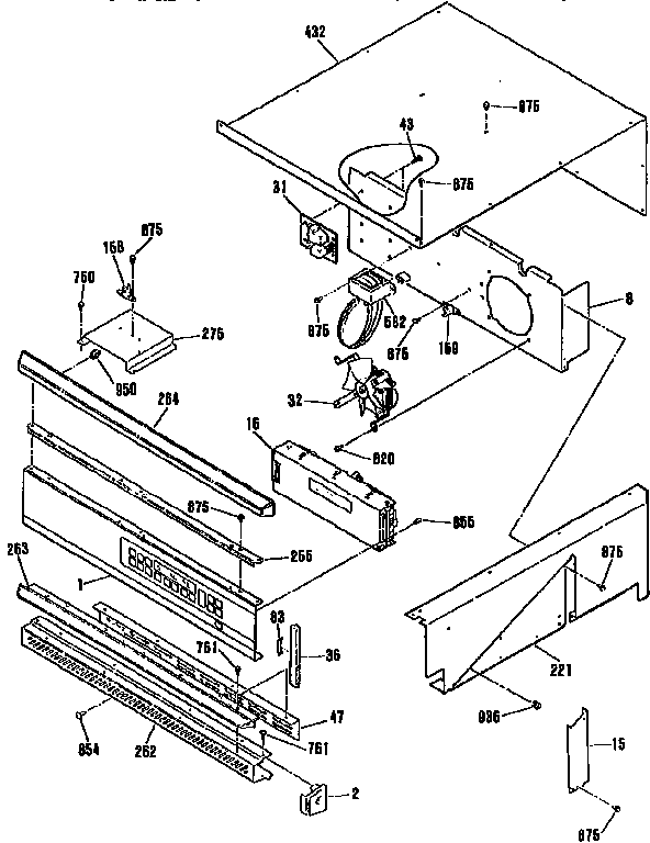 GE JKP54GP3BG control panel diagram