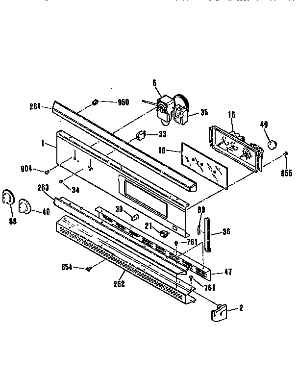 GE JKS05P2WH control panel diagram