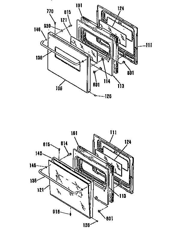 GE JKS05P2WH door diagram