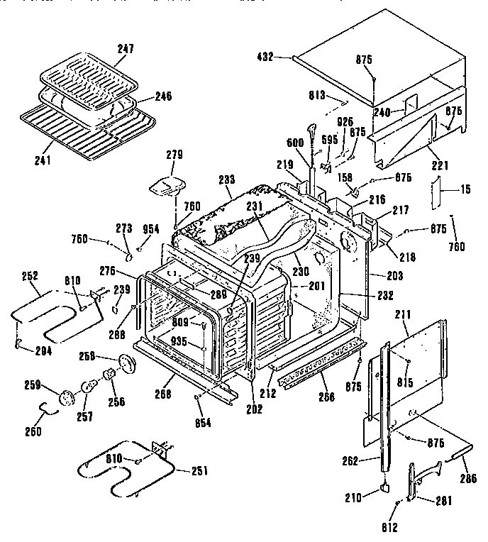 GE JKS05P2AD main body diagram