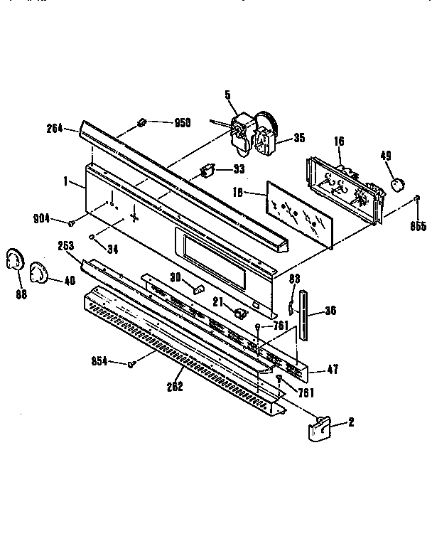 GE JKS05GP2BG control panel diagram