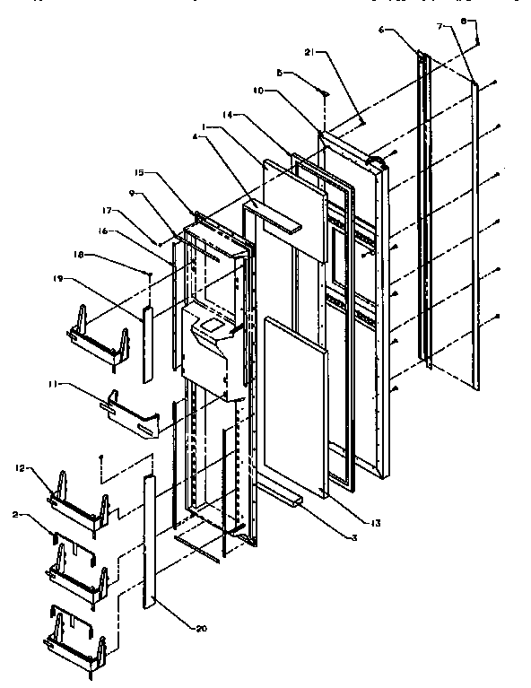 Kenmore 59695508800 freezer door diagram