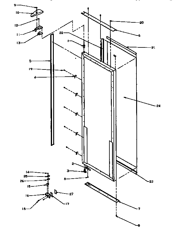 Kenmore 59695508800 refrigerator door diagram