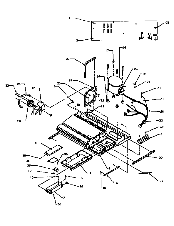 Kenmore 59695508800 machine compartment diagram
