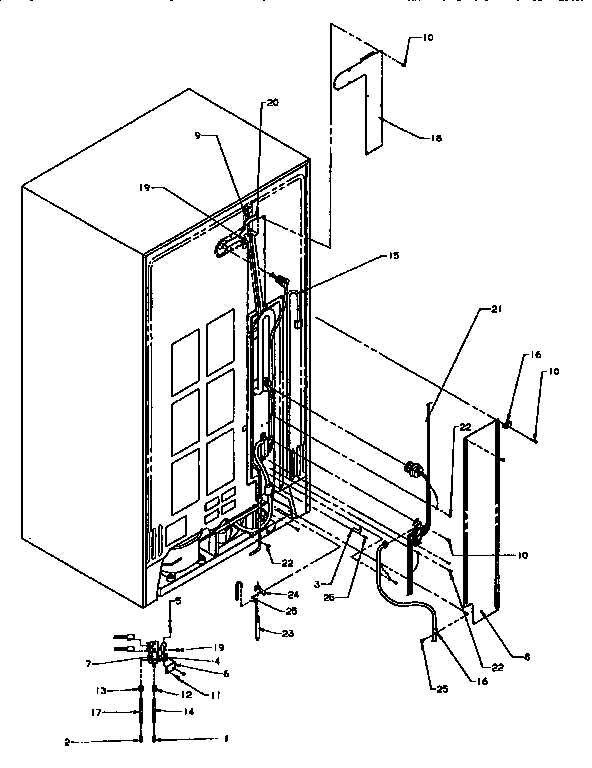 Kenmore 59695508800 cabinet back diagram