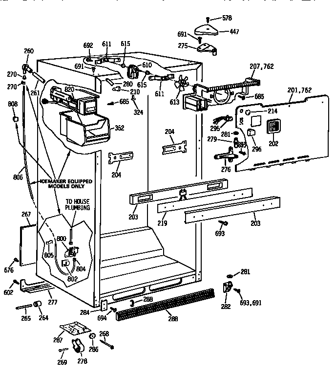 Kenmore 3639751680 cabinet diagram