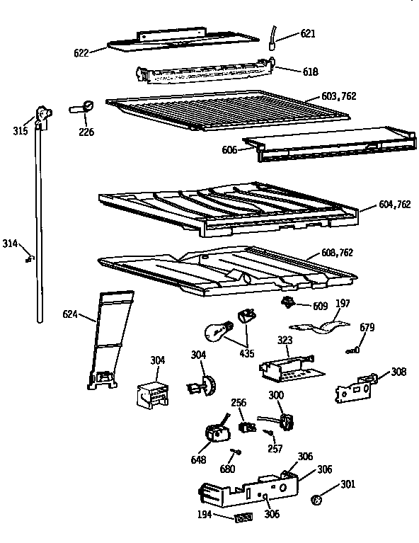 Kenmore 3639751680 compartment separator diagram