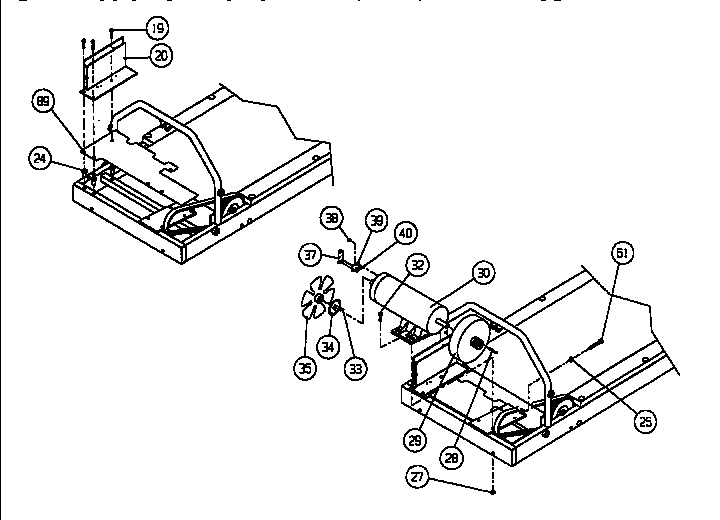 Universal/Multiflex (Frigidaire) 5642 motor assembly diagram